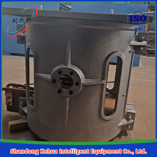 Réducteur 800kw en aluminium, four de fusion à induction électrique, coque en aluminium, fréquence intermédiaire, four de fusion en bronze à induction 2t