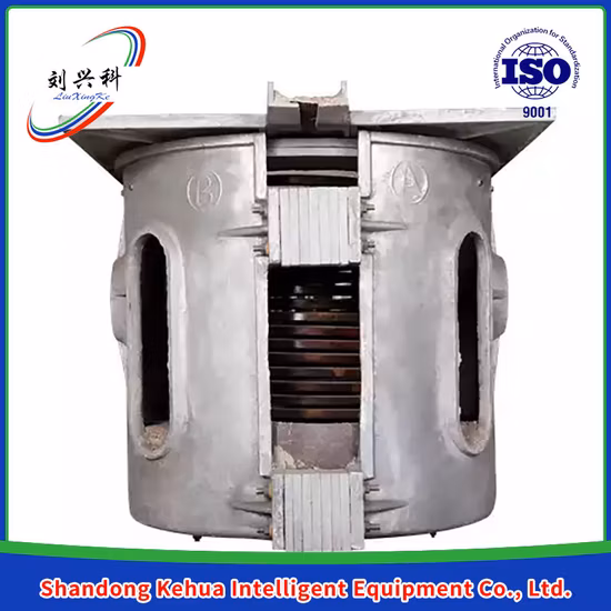 Réducteur en aluminium four de fusion à induction électrique four coque en aluminium fréquence intermédiaire four de fusion en bronze à induction 1t nouveaux produits